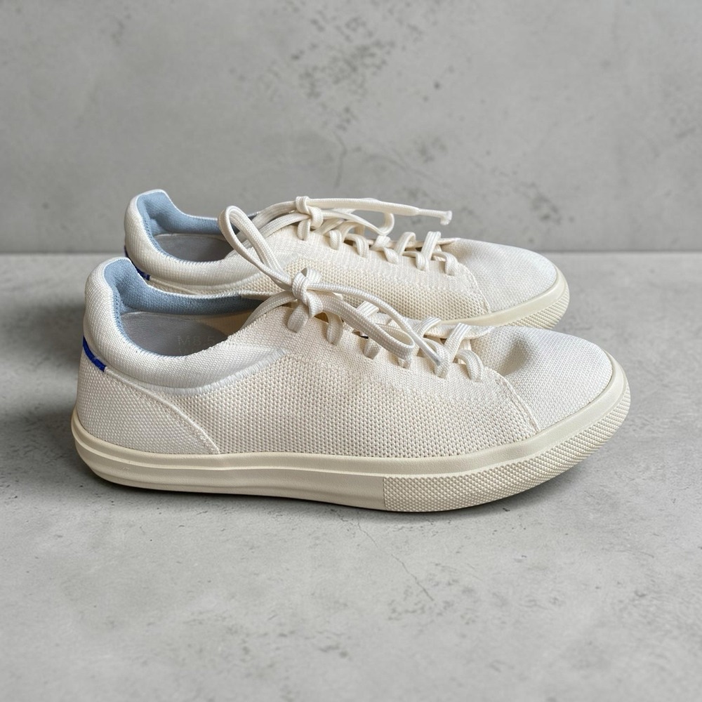 Rothy's Sneaker M 8.5 W10 Bone RSO2 Neutral/White Textile Lace Up Low Top